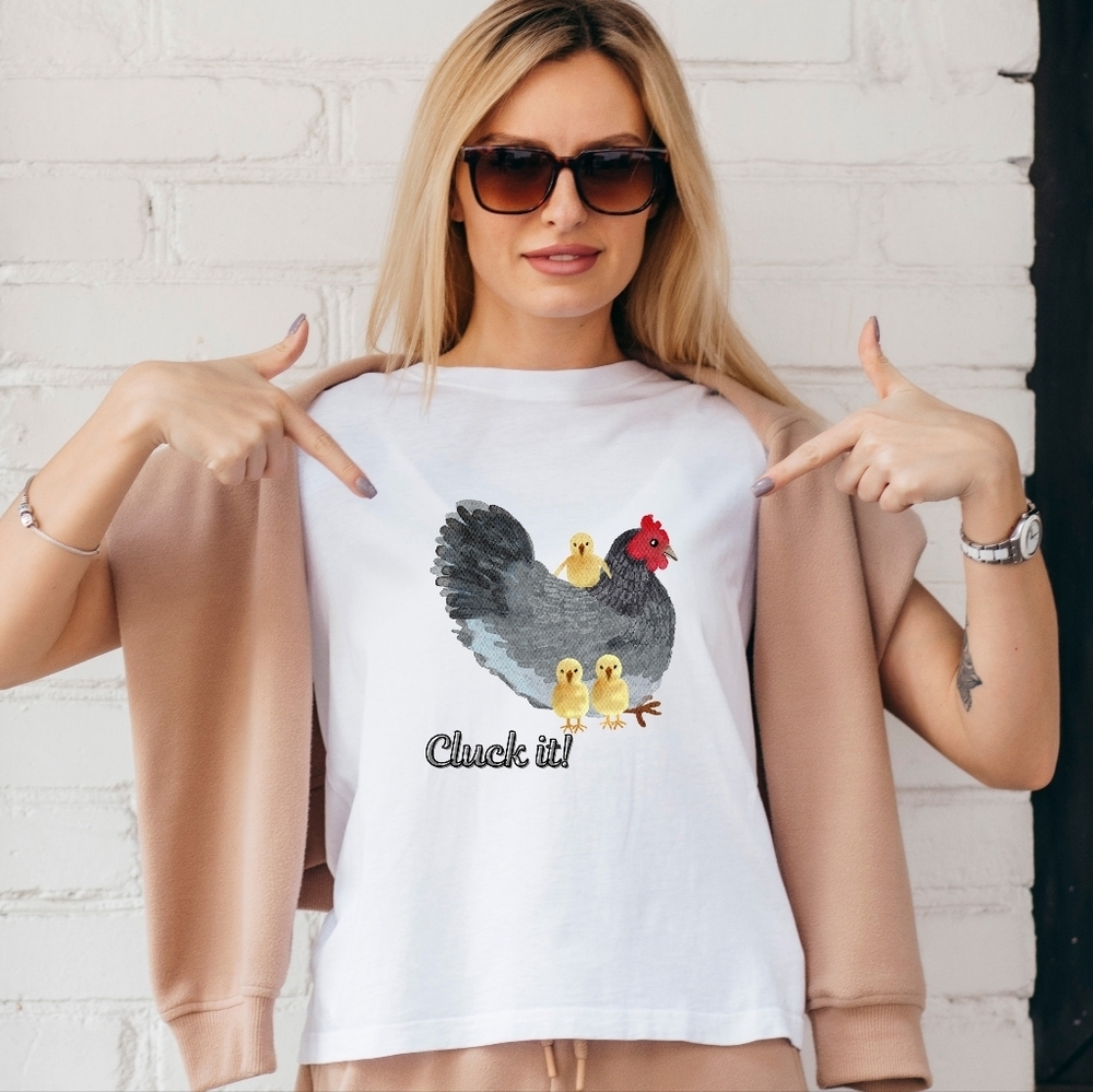 Short Sleeve Unisex Tee: Cluck It​